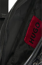 Load image into Gallery viewer, Hugo Men's Leather Cross Body Bag Nesh-R Bumbag Zip Black