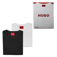 Load image into Gallery viewer, Hugo Men's Plain Crew Neck Short Sleeve T Shirt Black & White 2 Pack