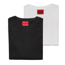 Load image into Gallery viewer, Hugo Men's Plain Crew Neck Short Sleeve T Shirt Black & White 2 Pack