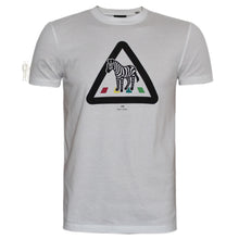 Load image into Gallery viewer, Paul Smith Men's SS T Shirt Zebra Crossing Organic Cotton/White