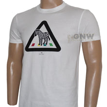 Load image into Gallery viewer, Paul Smith Men's SS T Shirt Zebra Crossing Organic Cotton/White