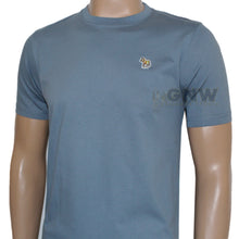 Load image into Gallery viewer, Paul Smith Men's SS T-Shirt Zebra Badge S-XXXL Organic Cotton/Pigeon Blue
