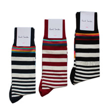 Load image into Gallery viewer, Paul Smith Men 3 Pack Socks 'Will Stripe' Made In Italy One Size