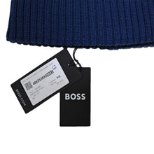 Load image into Gallery viewer, Hugo Boss Men's Fold Over Knitted Beanie "Fati-O", Dark Blue, One Size