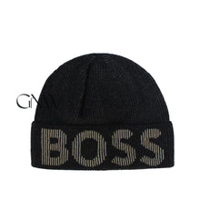 Load image into Gallery viewer, Boss Men's Knitted Beanie/ Skull Lamico Hat Black Made In Italy