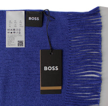 Load image into Gallery viewer, Boss Men's Cable Knitted Wool Blend Scarf, Dark Purple 'Albas_O_Badge'