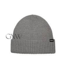 Load image into Gallery viewer, Hugo Boss Men's Fold Over Knitted Beanie "Fati-O", Grey, One Size