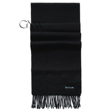 Load image into Gallery viewer, Paul Smith Men's/ Unisex Plain Pure Wool Scarf Black