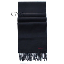 Load image into Gallery viewer, Paul Smith Men's/ Unisex Plain Pure Wool Scarf Dark Blue
