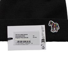 Load image into Gallery viewer, Paul Smith Men's Zebra Knitted Merino Wool Beanie Black Made In Scotland