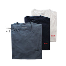 Load image into Gallery viewer, Hugo Men's Plain Crew Neck Short Sleeve Pure Cotton T Shirt 3 Pack