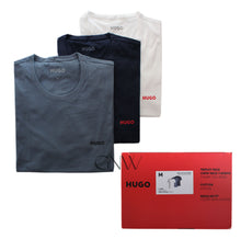 Load image into Gallery viewer, Hugo Men's Plain Crew Neck Short Sleeve Pure Cotton T Shirt 3 Pack
