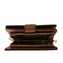 Load image into Gallery viewer, Michael Kors JET-SET Travel Purse/ Wallet - MK Print Brown