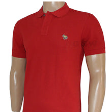 Load image into Gallery viewer, Paul Smith Men Zebra Polo T-shirt Regular Fit Organic Cotton Red
