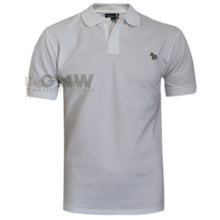 Load image into Gallery viewer, Paul Smith Men Zebra Polo T-shirt Regular Fit Organic Cotton - White