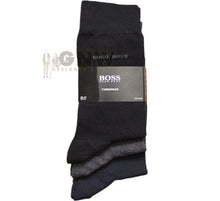 Load image into Gallery viewer, Hugo Boss Men's Soft Socks 3 PACK All Sizes, 3 Colour Pack (Black/Grey/Navy)