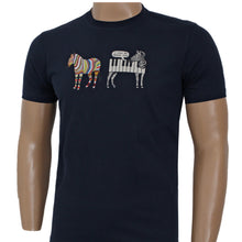 Load image into Gallery viewer, Paul Smith Men T-Shirt Jazzy Zebra Organic Cotton Navy