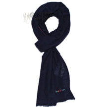 Load image into Gallery viewer, Paul Smith Men Stitch Embroidery Scarf Dark Blue Hand Made Was £110.00