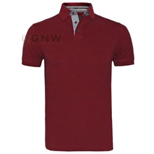 Load image into Gallery viewer, Hackett Men Mix Woven Trim Polo Shirt Slim Fit Port