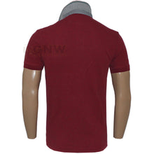 Load image into Gallery viewer, Hackett Men Mix Woven Trim Polo Shirt Slim Fit Port