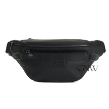 Load image into Gallery viewer, Hugo Men's Leather Cross Body Bag Nesh-R Bumbag Zip Black

