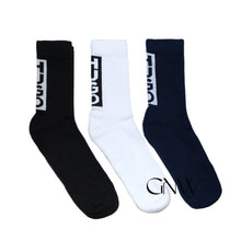 Load image into Gallery viewer, Hugo Men's Cotton Cushioned Sport Socks 3 Pack Thee Colour - Black/White/Navy 50496080
