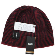Load image into Gallery viewer, Boss Men&#39;s Knitted Beanie/ Skull Lamico Hat Made In Italy Dark Red
