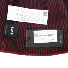 Load image into Gallery viewer, Boss Men&#39;s Knitted Beanie/ Skull Lamico Hat Made In Italy Dark Red

