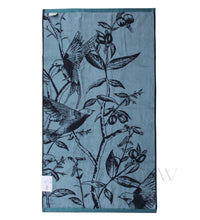 Load image into Gallery viewer, Ted Baker Unisex Botanical Birds Reversible Bath Towel Luxury Cotton, 70cm x 130cm, Navy
