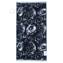 Load image into Gallery viewer, Ted Baker Unisex Roses Reversible Bath Towel Luxury Cotton, 70cm x 130cm, Navy

