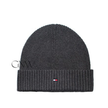 Load image into Gallery viewer, Tommy Hilfiger Cotton/Cashmere Knitted Beanie Hat - Charcoal
