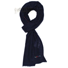 Load image into Gallery viewer, Paul Smith Men Stitch Embroidery Scarf Dark Blue Hand Made Was £110.00
