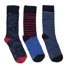 Load image into Gallery viewer, Ted Baker Men 3 Pack Socks Cotton Mix Stretch Fit One Size
