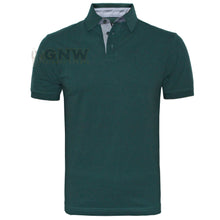 Load image into Gallery viewer, Hackett Men Mix Woven Trim Polo Shirt Slim Fit Green
