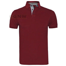 Load image into Gallery viewer, Hackett Men Mix Woven Trim Polo Shirt Slim Fit Port
